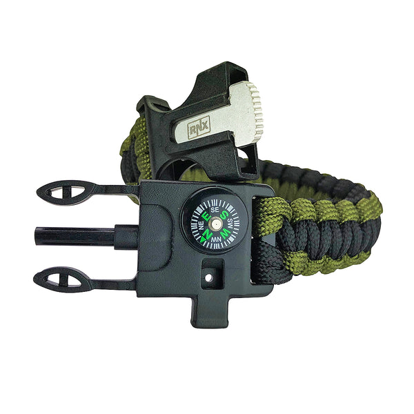 5 in 1 RNX Orange Multifunctional Tactical Camping Paracord Survival  Bracelet