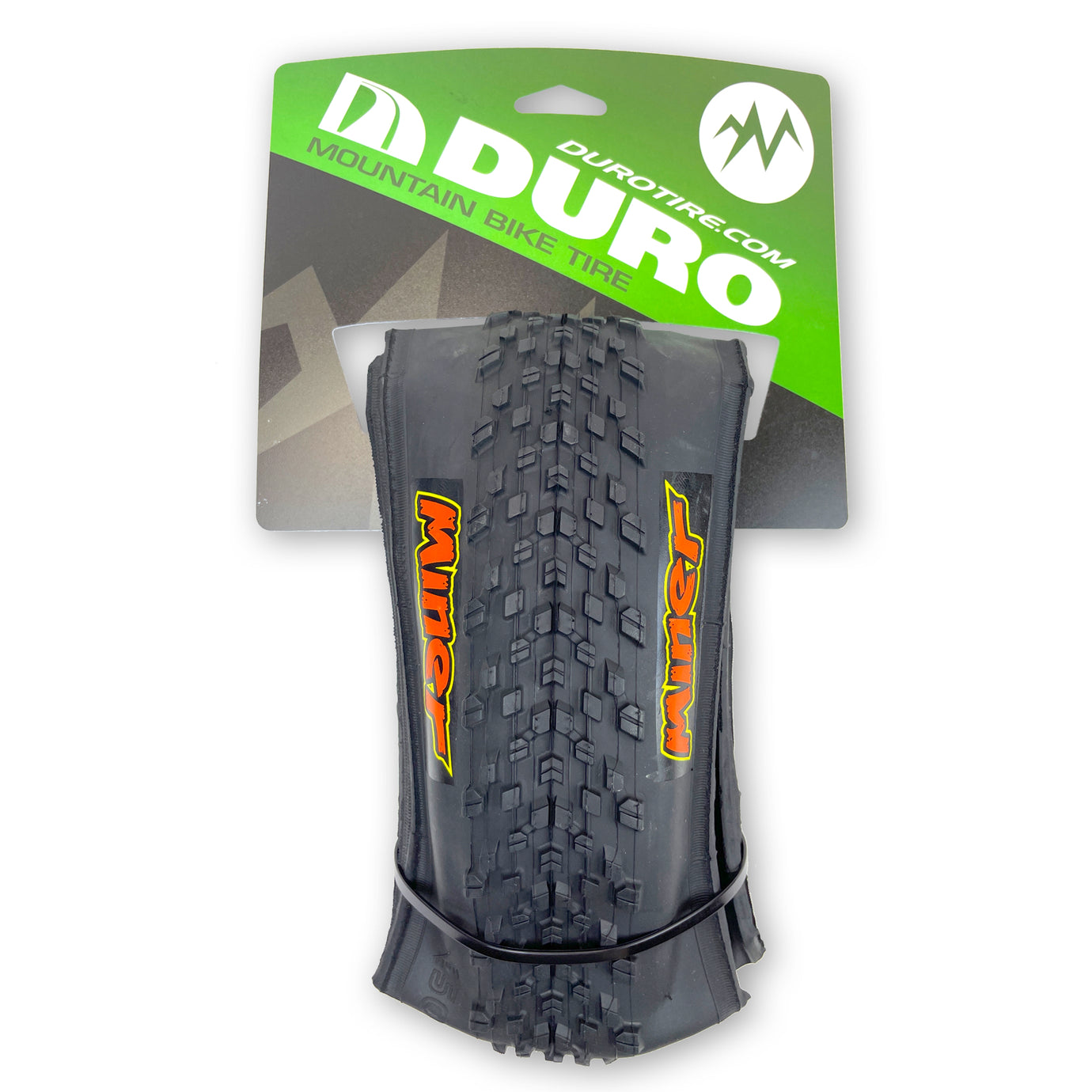 Duro Tire 26x1.95 Miner Mountain Bike Tire, Multi Purpose Tread and Folding Bead, Size: 26 x 1.95, Black