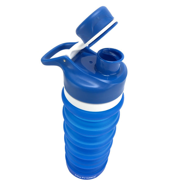 18oz Collapsible Water Bottle, Reuseable BPA Free Silicone