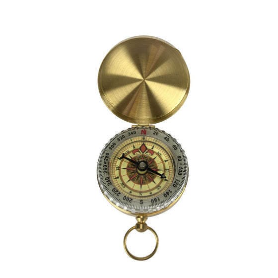 Classic Clamshell Portable Pocket Style Glow in the Dark Compass