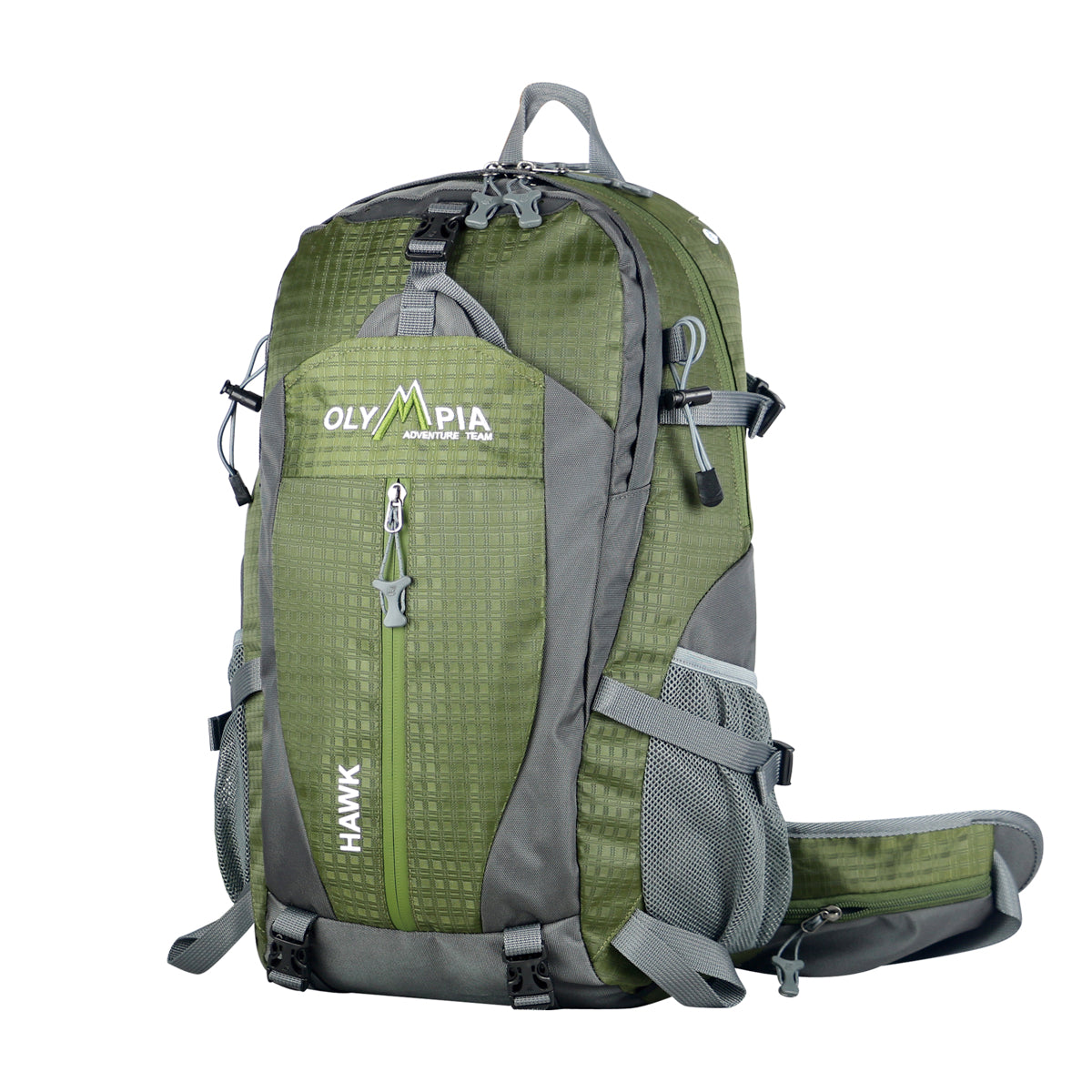 32L Olympia Hawk Hiking Backpack with Built-in Rain Proof Cover  Rugged  Nation